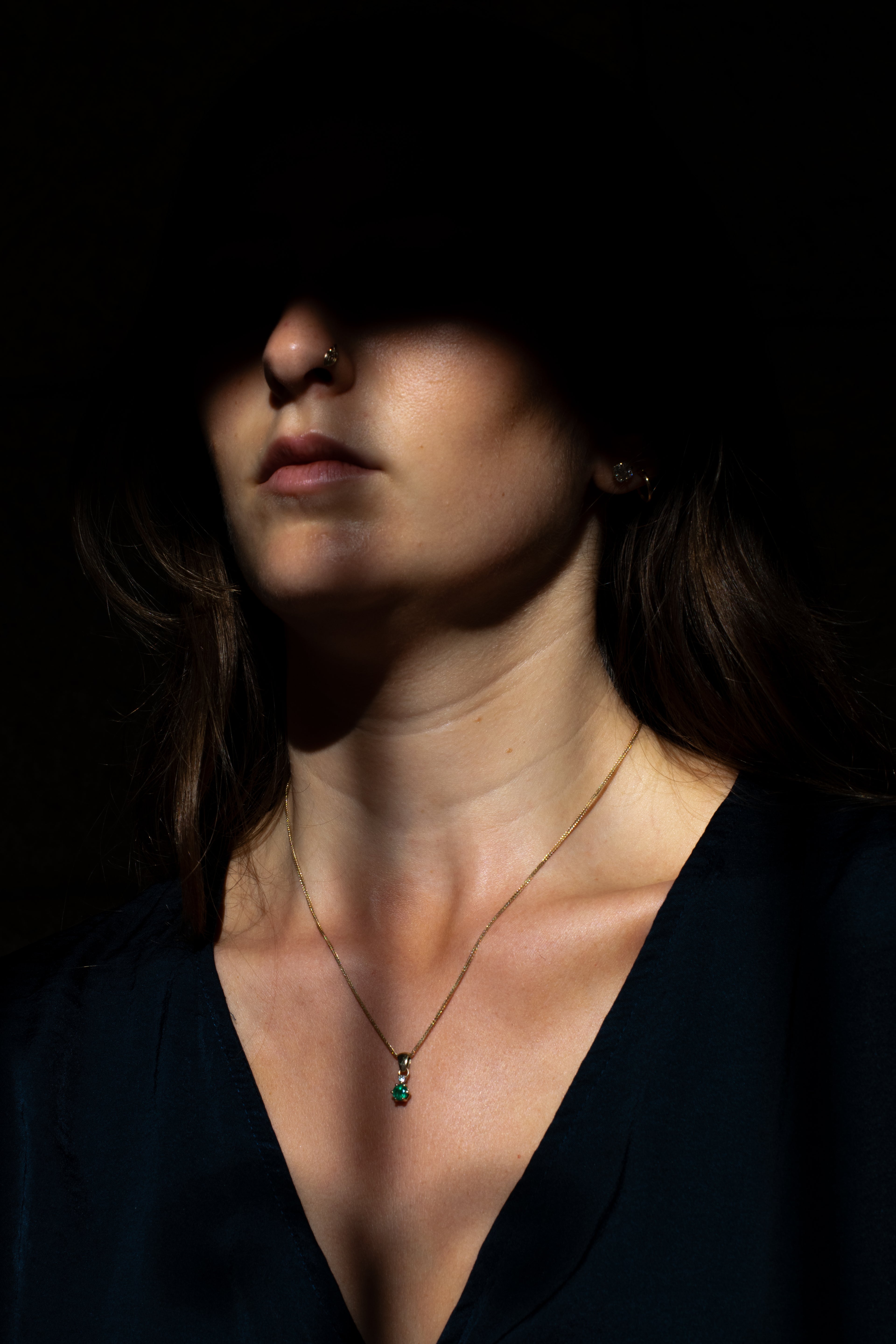 Toi et moi emerald & diamond necklace