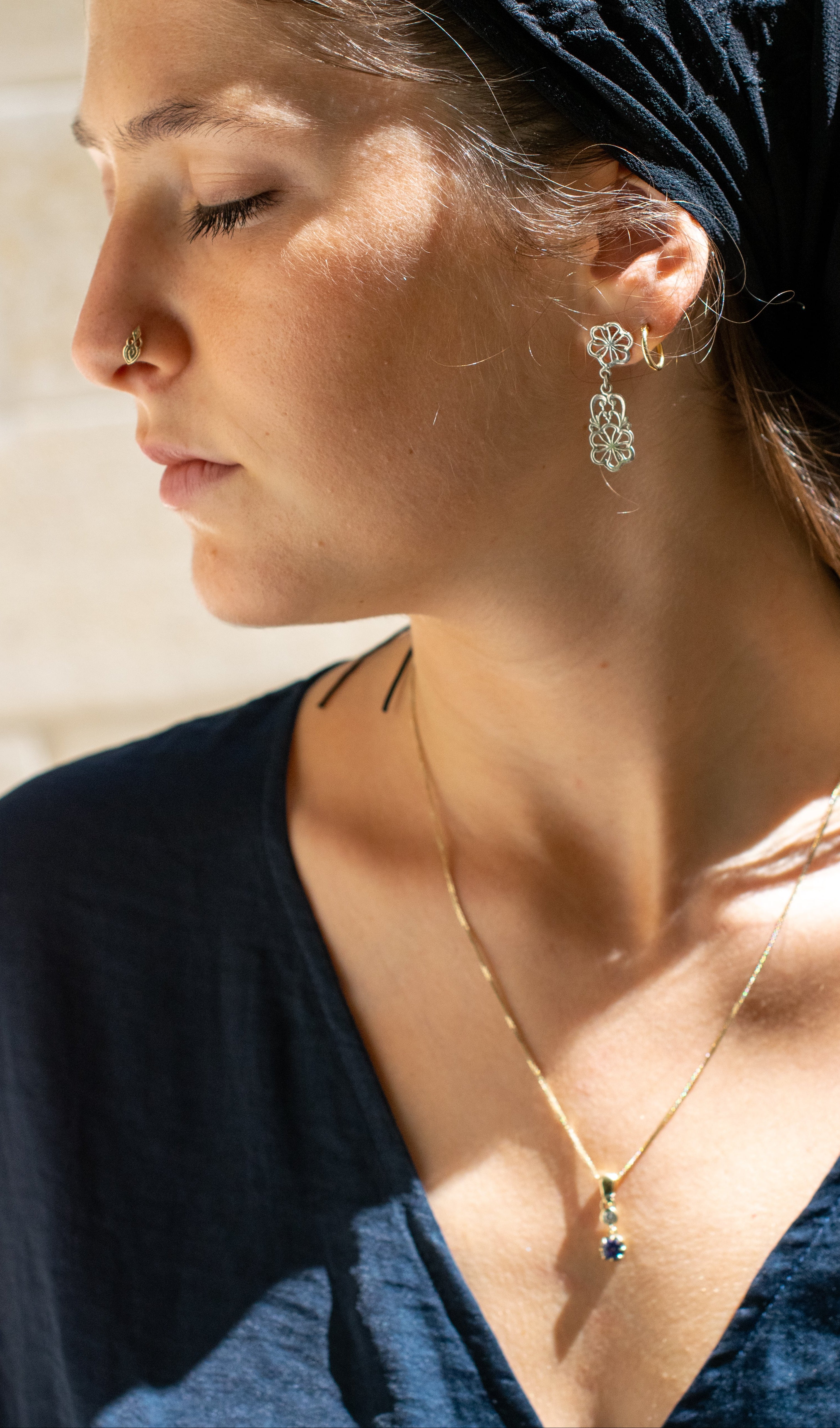 Toi et moi tanzenite & diamond necklace