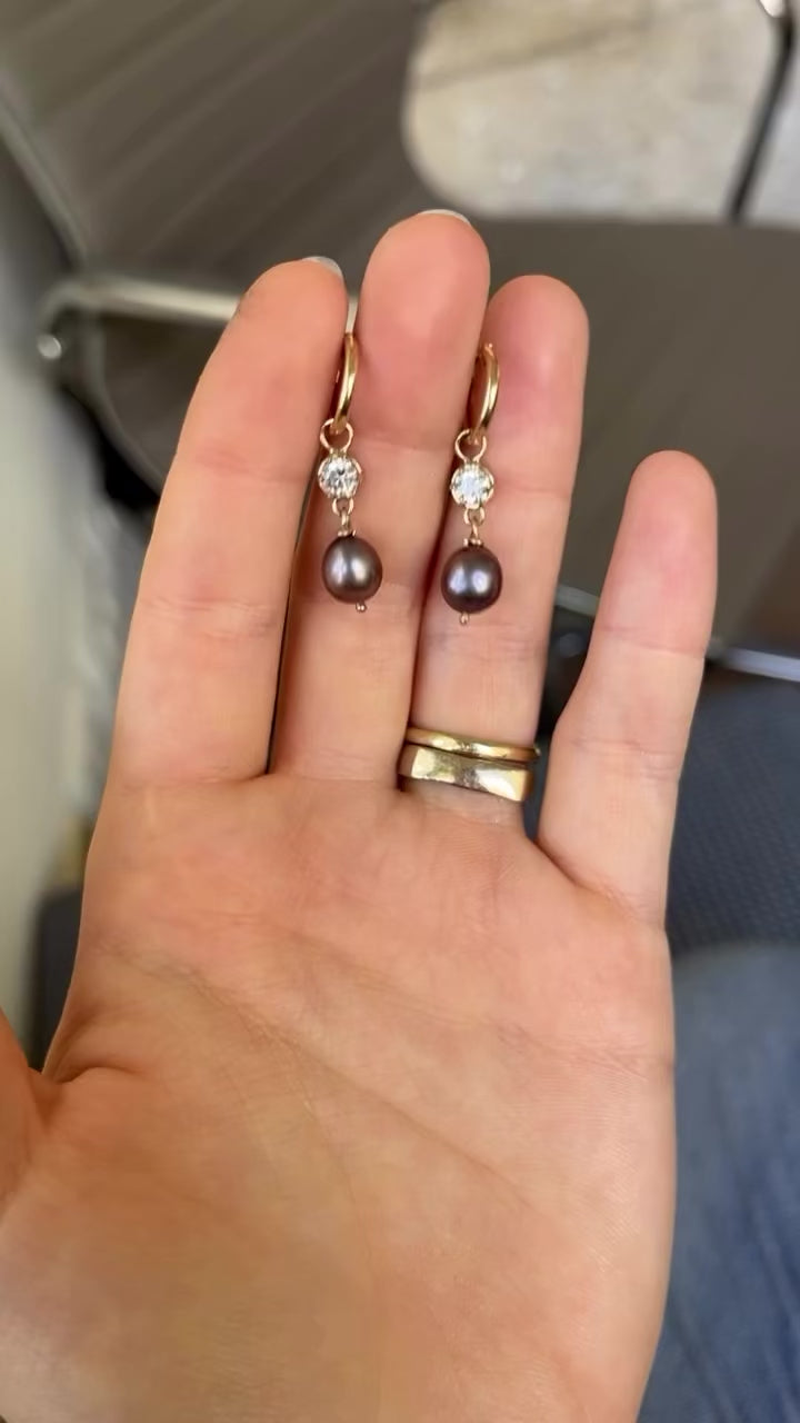 Toi et moi Diamond & Pearl Earrings